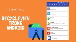 RecyclerView trong Android  Tài Dev Official [upl. by Aicats]