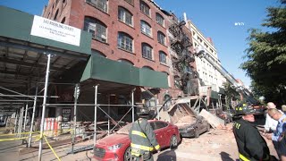 Partial Roof Collapse at Williamsburg Building  BROOKLYN [upl. by Sillihp]