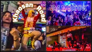 Khaosan Road Nightlife Bangkok [upl. by Hewet307]