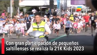 Con gran participación de pequeños saltillenses se realiza la 21K Kids 2023 [upl. by Anirat]