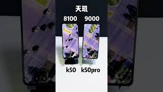 Redmi K50 Pro Vs Redmi K50 Antutu  Dimensity 9000 Vs Dimensity 8100 shorts [upl. by Droflim]