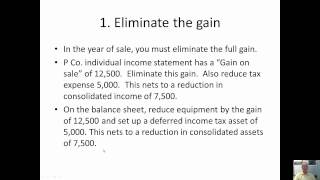 Advanced accounting Intercompany sale of depreciable assets [upl. by Enytsuj]