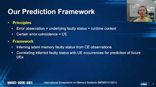 MEMSYS 21 Predicting Uncorrectable Memory Errors from the Correctable Error History [upl. by Leahci62]