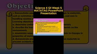 Science 4 Q1 Week 5 MATATAG PowerPoint Presentation matatagcurriculum matatag grade4 [upl. by Rosalind665]