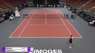 Erika Andreeva from deep vs McCartney Kessler 🇺🇸Live Tennis Coverage WTA Limoges QF [upl. by Llerrej664]