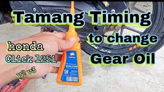 Honda Click 125i Gear Oil Change Tamang Timing [upl. by Tellford]