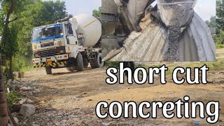 how to use concrete mix Rmc concrete short cut casting [upl. by Aynotak141]