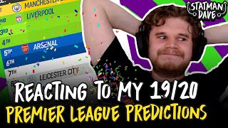 Reacting to MY 201920 Premier League Predictions [upl. by Vaasta]