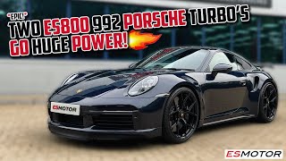 2 X ES800 992 TURBOS 1000BHP porsche esmotoruk [upl. by Akema842]