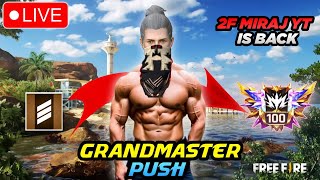 🔴 Free fire Live IN Grandmastr lobby 1 reason push 2fmerajyt00 newlive2024 [upl. by Doloritas]