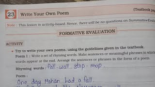 std5 english workbook questions answers of lesson 23 Write your own poem [upl. by Anuska]