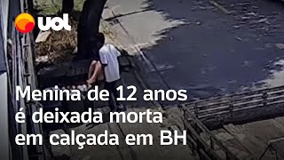 Menina de 12 anos é deixada morta em calçada em Belo Horizonte e suspeito é preso vídeo mostra ação [upl. by Beyer886]