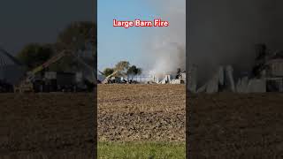 Large Barn Destroyed by Fire fire firefighter largefire firedepartment buildingdestroyed [upl. by Calley]