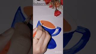 Easy Painting ideas☕viralshortsyoutubepartnereasy paintingshortsfeedarttrendingytshorts [upl. by Yrakcaz]