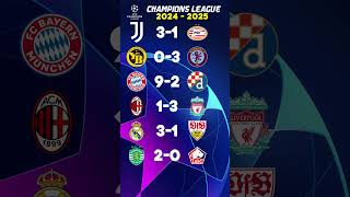 Resultados jornada 1 día 1 Champions League 2024  2025  Resultados champions league hoy [upl. by Oigufer]