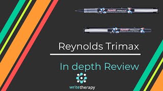 Review  Reynolds Trimax Pen  05mm smooth writing  Black amp Red pen [upl. by Atik]