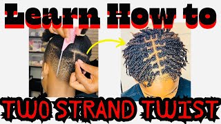 Detailed✨ Beginner FriendlyHow to Two strand twist Men Hair [upl. by Youngman845]