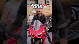 Choose a bike for Bro 🤍 shorts bike motorcycle [upl. by Annovoj]