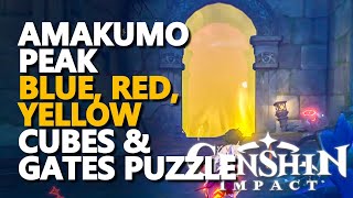 Underground Amakumo Peak Blue Red Yellow Cubes amp Gates Puzzle Genshin Impact [upl. by Libbey874]