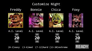 The hardest mode in FNAF 1 COMPLETED [upl. by Saylor]