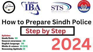 How to prepare Sindh Police constable 2024  IBA STS Pattern  Syllabus 2024  SPU  constable MCQs [upl. by Dillon]