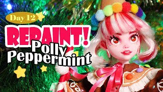 Repaint Polly Peppermint the Christmas Elf – Day 12  Twelve Days of Craftsmas [upl. by Anitnatsnok]