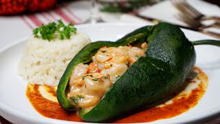 CHILES RELLENOS DE CAMARÓN Y QUESO PARA CUARESMA SIN CAPEAR BUENÍSIMOS [upl. by Olivier]