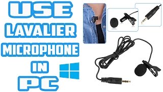 How to Use Lavalier Microphone in PC [upl. by Aisena918]