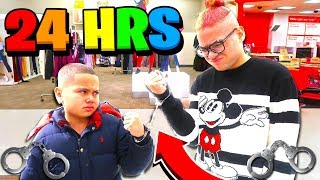 24 HOURS HANDCUFFED to My Little BROTHER CHALLENGE Bad Idea  MindOfRez [upl. by Pain]