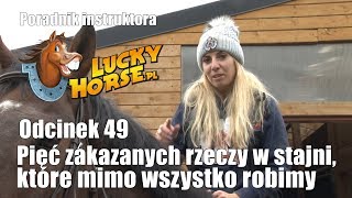 Porady LuckyHorse pl  Odc49  5 zakazanych rzeczy które robimy w stajni [upl. by Southworth45]