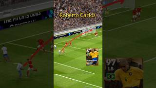 Roberto Carlos impossible goal 🥵🔥 Roberto Carlos goal efootball konami short shortsvideo [upl. by Wanids]