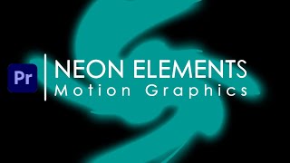 NEON Shape Elements  PREMIERE pro [upl. by Etnwahs]