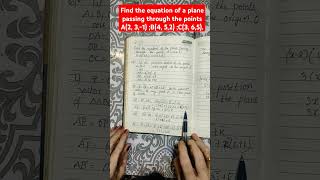 How to find the equation of the plane passing through 3 points of ∆ABC [upl. by Etnom]