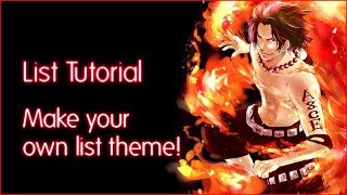 Make a Custom Layout Theme MyAnimeList CSS tutorial [upl. by Adehsor]