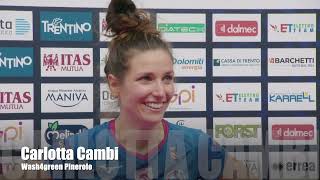 Pinerolo Carlotta Cambi quotSi sente la stanchezza brave a portare a casa la partita in emergenzaquot [upl. by Ynnep]