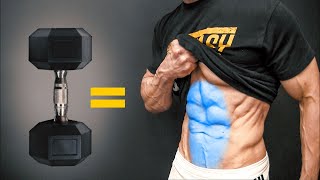 Los MEJORES Ejercicios con Mancuernas ¡ABDOMINALES [upl. by Asabi90]