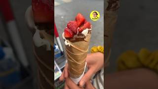 🇲🇽 La marquesita 🍓🍌 📍Juchitán Mexique streetfood mexique dessert marquesitas [upl. by Atter]