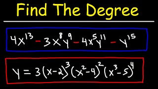 How To Find The Degree of a Polynomial  Precalculus [upl. by Ahar]