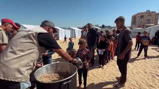 Gaza Hot Meals Cooking amp Distribution [upl. by Eem]