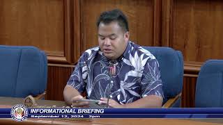 Informational Briefing  Senator Roy AB Quinata  September 12 2024 2pm [upl. by Clayberg]