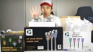 4 Different Kinds of Solar LED Lights for Garden Lawn Walkway Pool Lights Driveway etc [upl. by Aarika232]