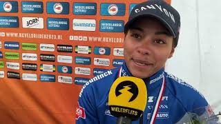 Ceylin del Carmen Alvarado reageert op tweede plaats op NK veldrijden 2023  WIELERFLITS [upl. by Gypsy]