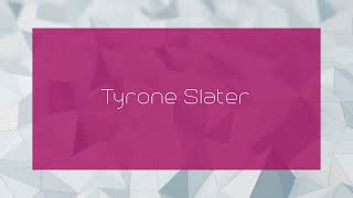 Tyrone Slater  appearance [upl. by Ahsinotna695]