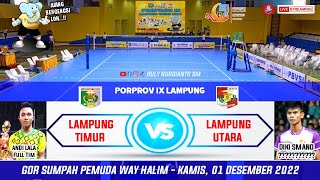 LIVE PORPROV LAMPUNG VOLI PUTRA LAMTIM ANDILALAARILWILISDIDIAGUNG 🆚 LAMPURA DIKI SMANO [upl. by Atnohsal]