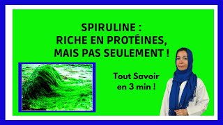 SPIRULINE  Bienfaits Utilisations Contreindications en 3 min [upl. by Shelah]