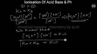 How to find Dissociation constants of acid base and pH of acid base  class 11 chemistry [upl. by Medovich491]