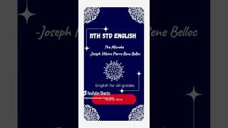 11th Standard English  The Microbe Hilaire Belloc Parallel reading Narration in Tamil [upl. by Sarah]