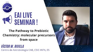 TrailerEAI Seminars The Pathway to Prebiotic Chemistry molecular precursors from space [upl. by Sauls]