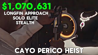 GTA Online  Cayo Perico Heist Longfin Approach Solo Stealth  Elite 1070631 [upl. by Price160]