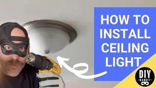 ️🔥 How to Install FlushMount Ceiling Light➔ StepbyStep Instructions Easy DIY Job [upl. by Kalie]